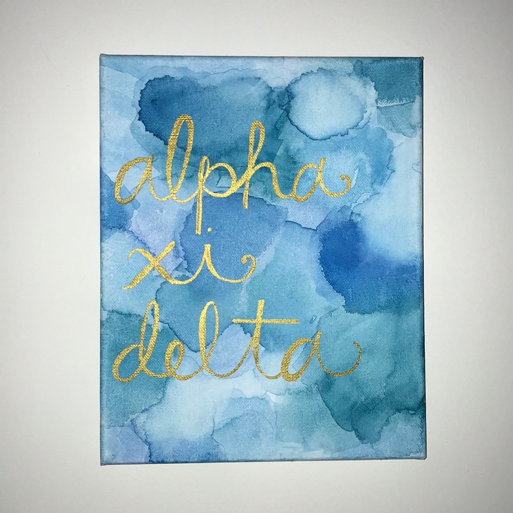 Alpha xi delta hand painted canvas!